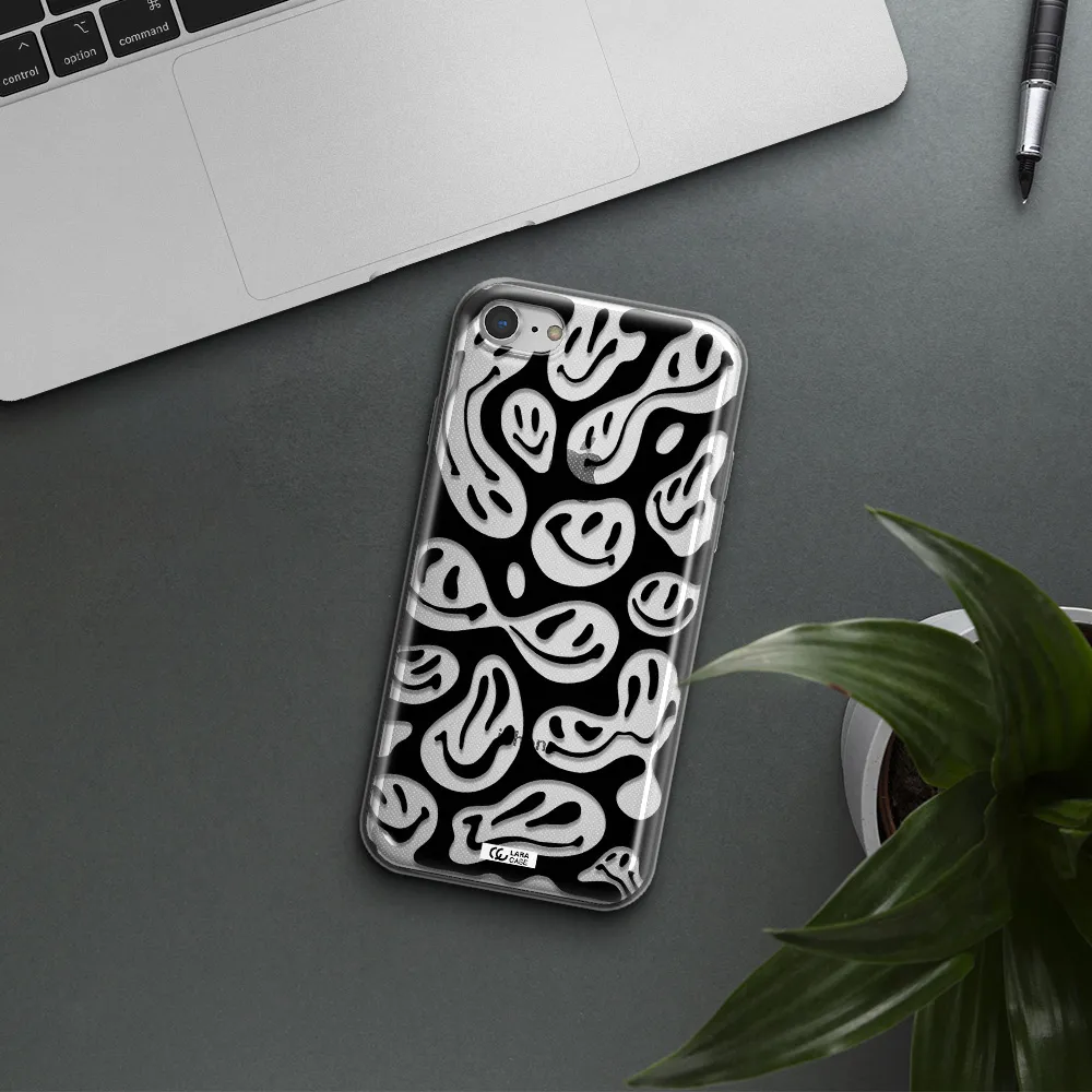 Smiley Faces Apple iPhone 8 Clear TPU Case