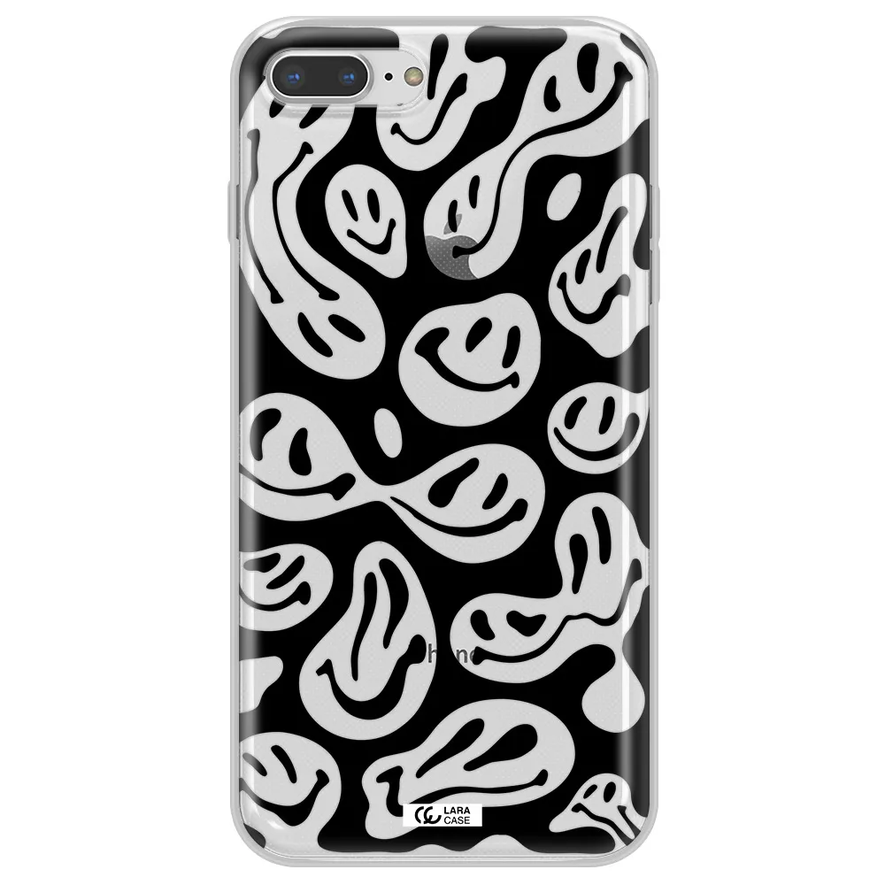 Smiley Faces Apple iPhone 8 plus Clear TPU Case