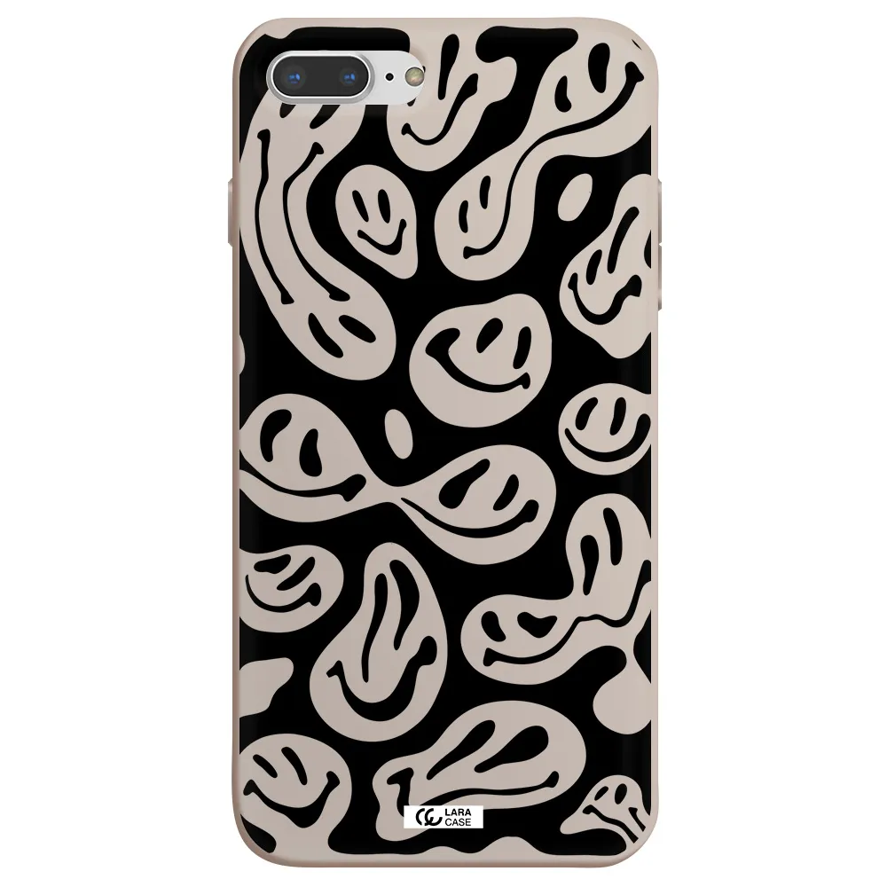 Smiley Faces Apple iPhone 8 plus Silicone Stone Case