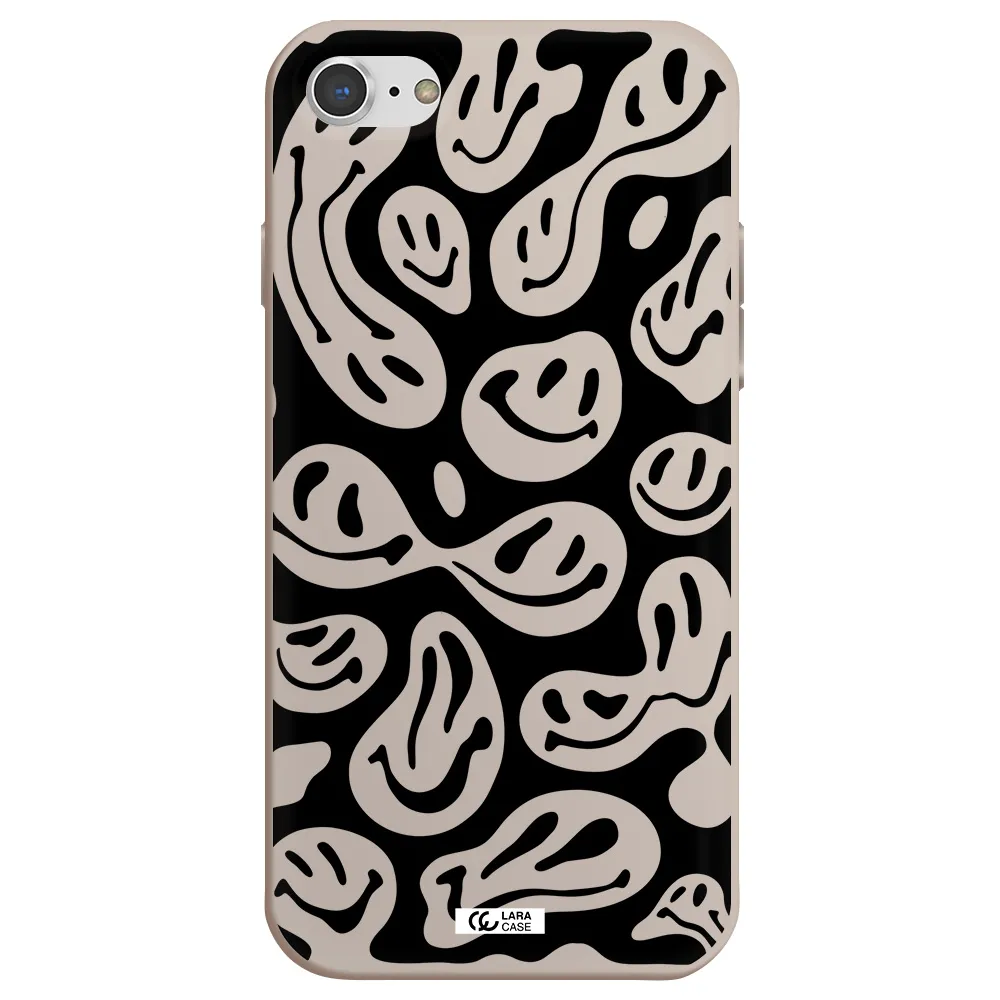 Smiley Faces Apple iPhone 8 Silicone Stone Case