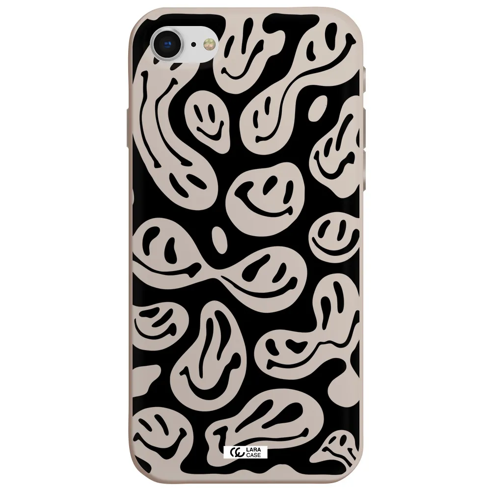 Smiley Faces Apple iPhone se 2020 Silicone Stone Case