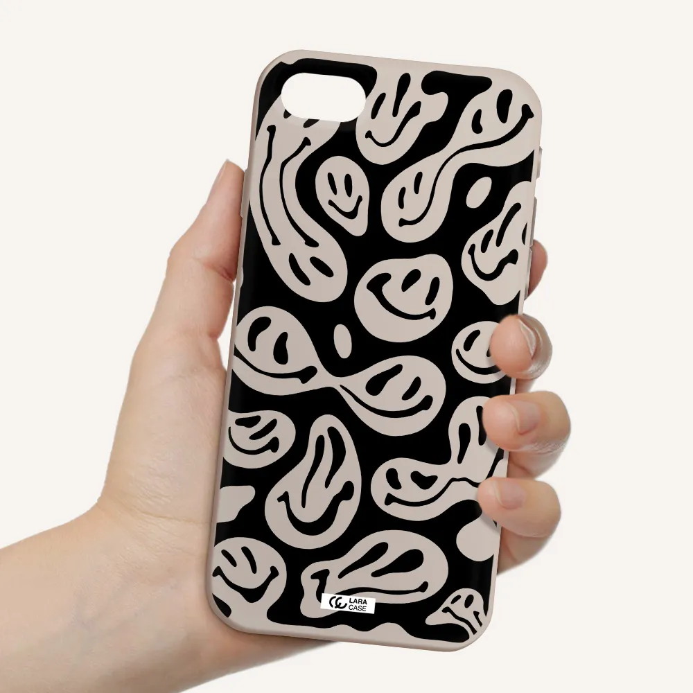 Smiley Faces Apple iPhone se 2020 Silicone Stone Case