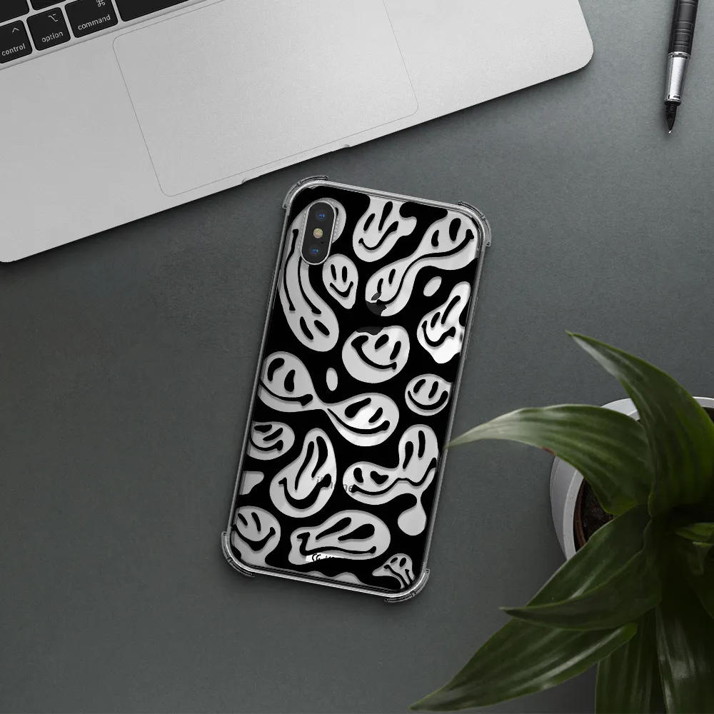 Smiley Faces Apple iPhone XS Clear PC Case