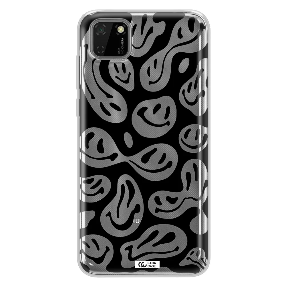 Smiley Faces Huawei Y5P Clear TPU Case