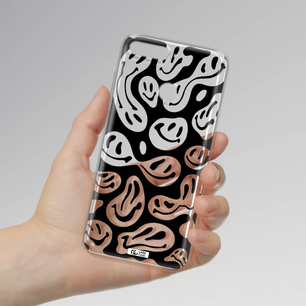 Smiley Faces Huawei Y6 Prime 2018 Clear TPU Case