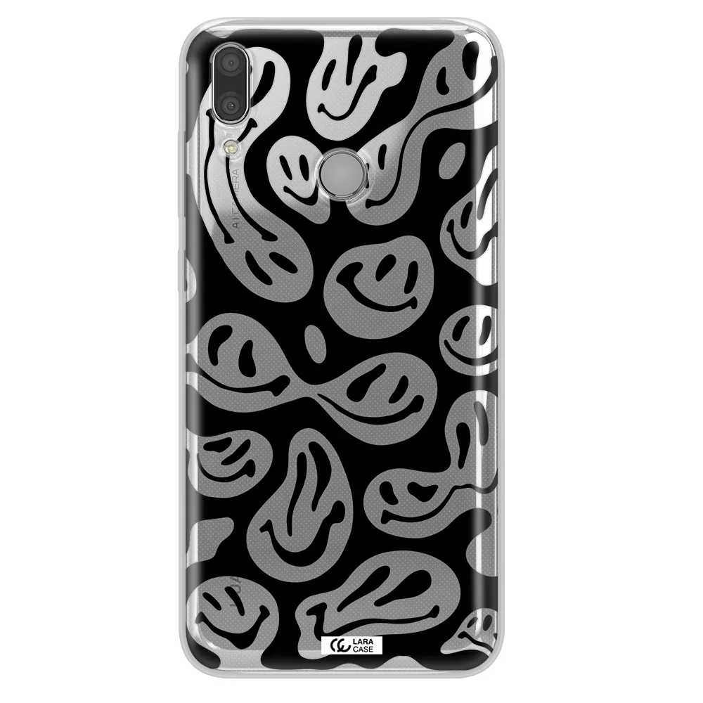 Smiley Faces Huawei Y7 2019 Clear TPU Case