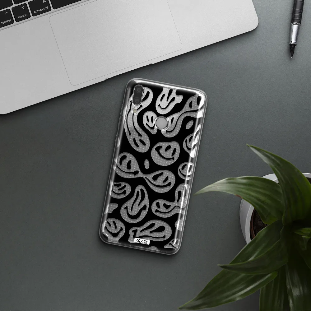 Smiley Faces Huawei Y7 2019 Clear TPU Case