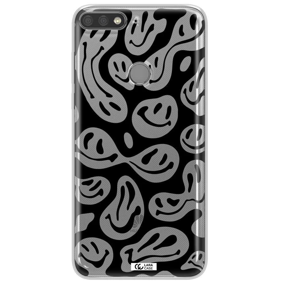 Smiley Faces Huawei Y7 Prime 2018 Clear TPU Case