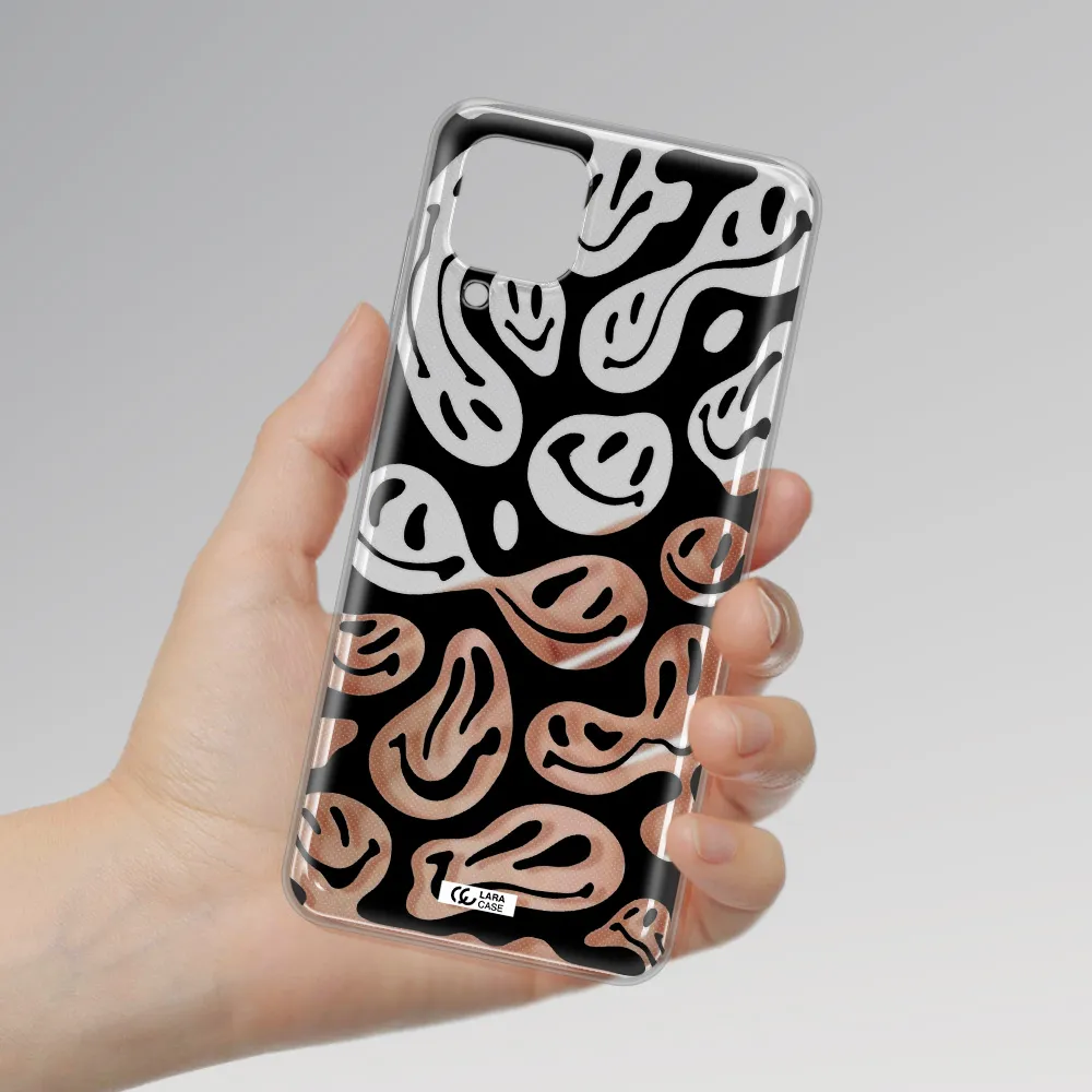 Smiley Faces Samsung A12 4g Clear TPU Case