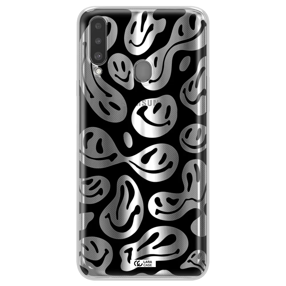 Smiley Faces Samsung A20S Clear TPU Case