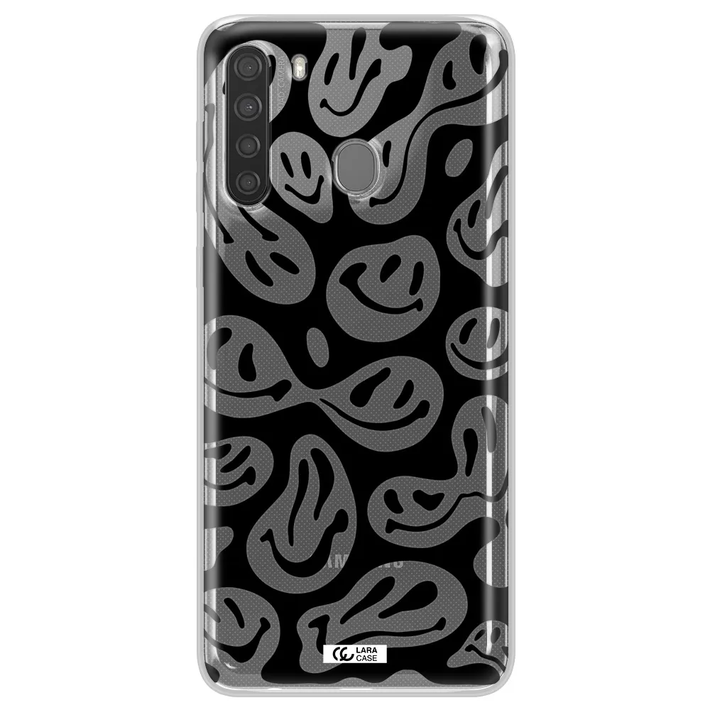 Smiley Faces Samsung A21 Clear TPU Case