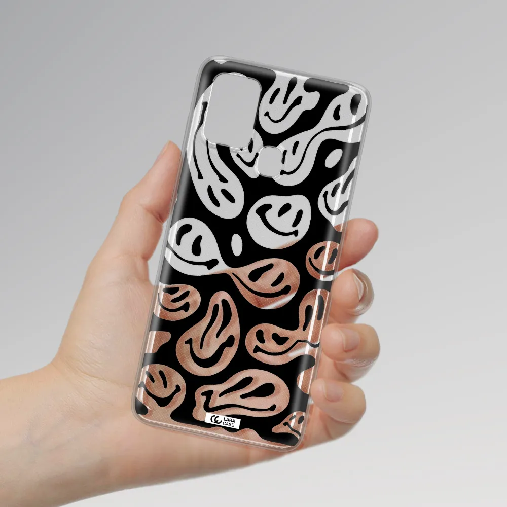 Smiley Faces Samsung A21S Clear TPU Case