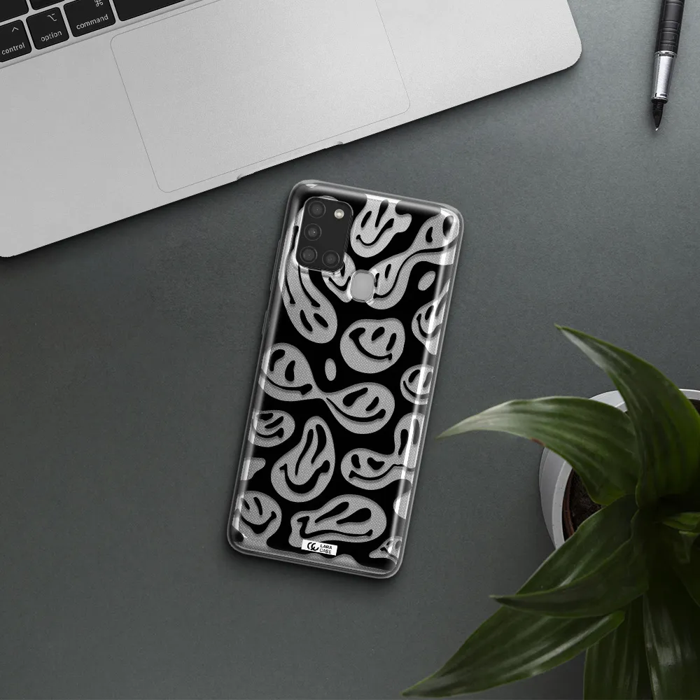 Smiley Faces Samsung A21S Clear TPU Case