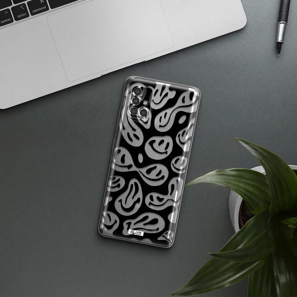 Smiley Faces Samsung A40S Clear Tpu Case