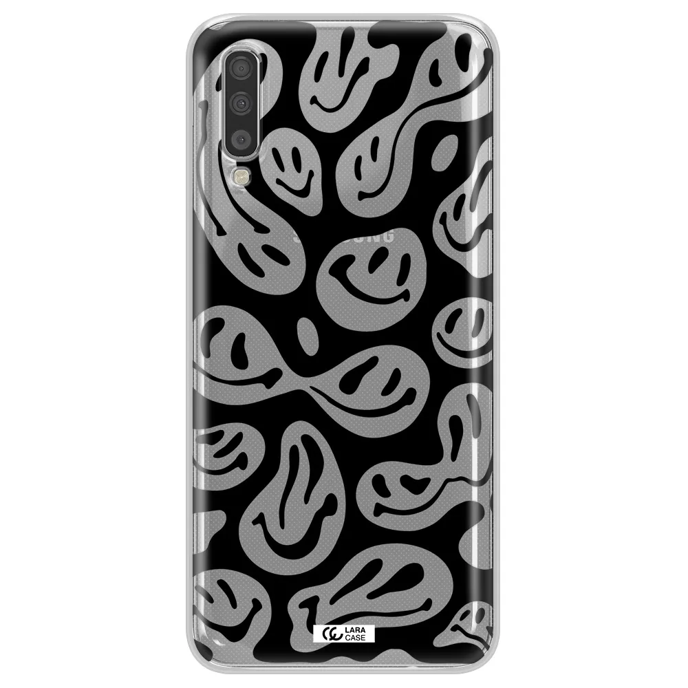 Smiley Faces Samsung A70S Clear Tpu Case