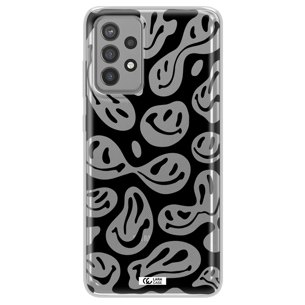Smiley Faces Samsung A72 Clear TPU Case