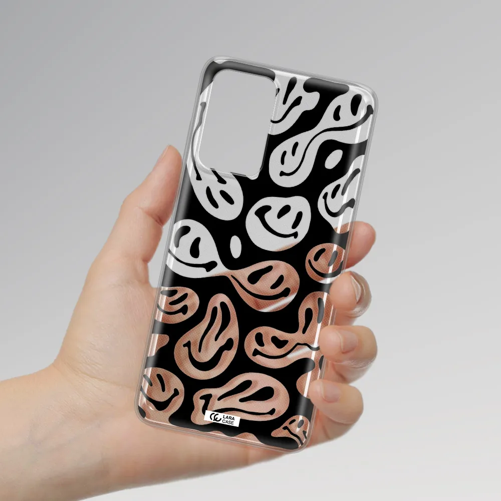 Smiley Faces Samsung A72 Clear TPU Case