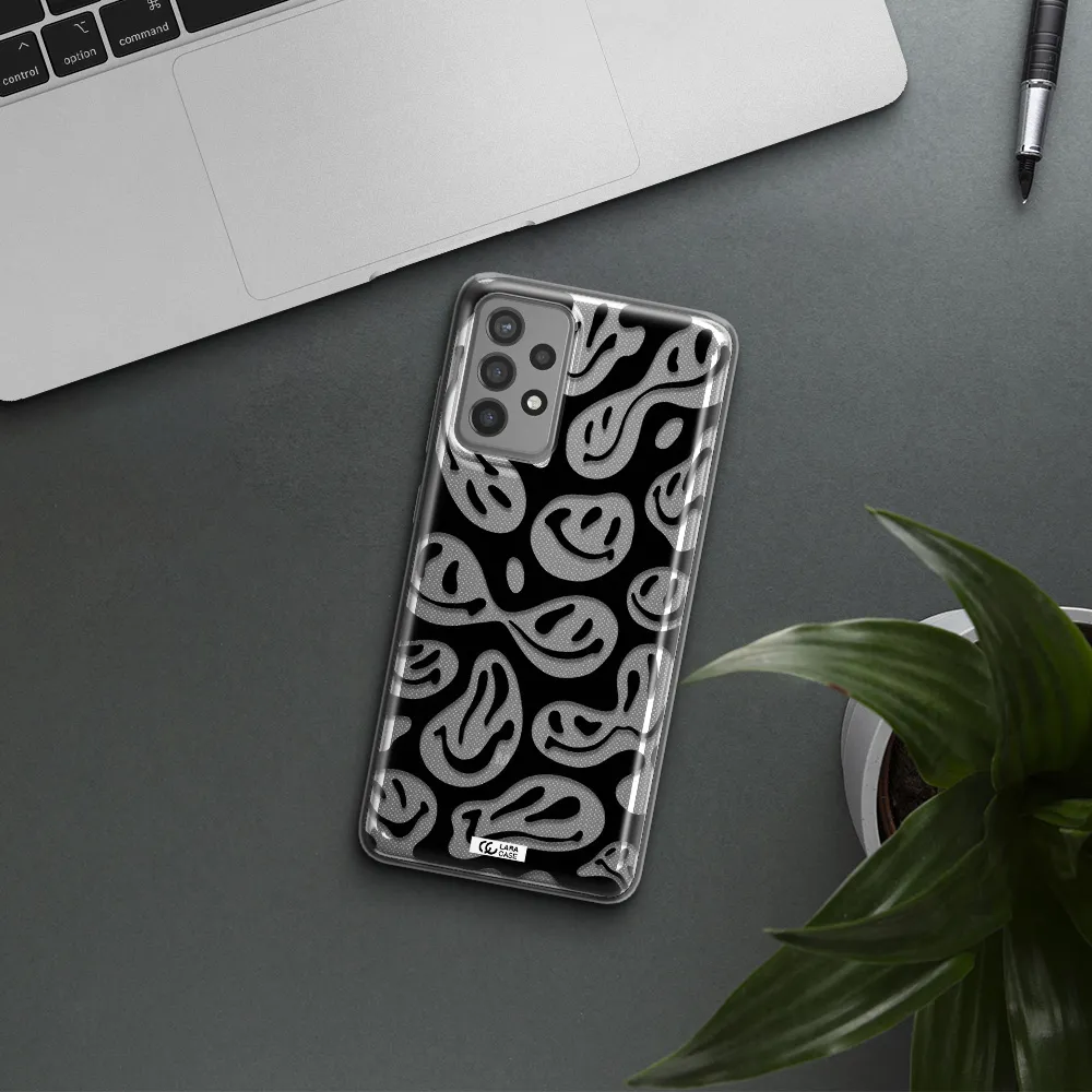 Smiley Faces Samsung A72 Clear TPU Case