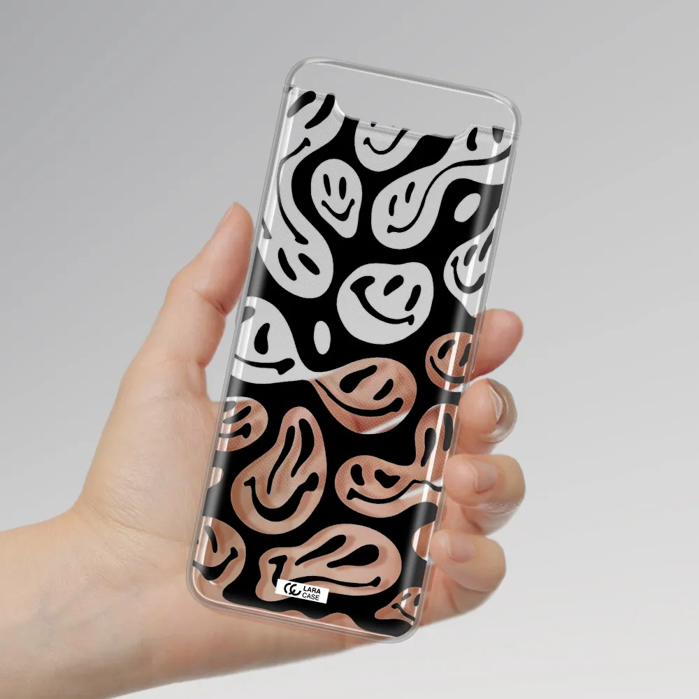 Smiley Faces Samsung A80 Clear TPU Case
