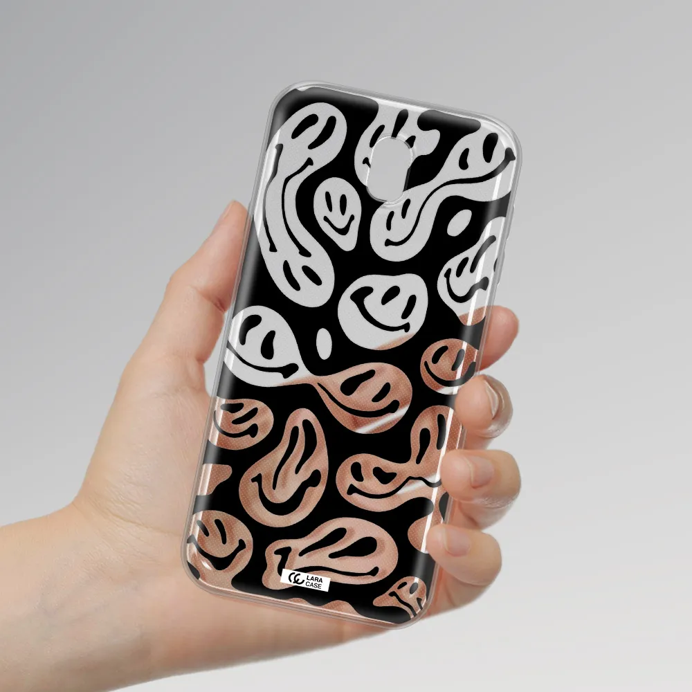 Smiley Faces Samsung J7 Pro Clear TPU Case