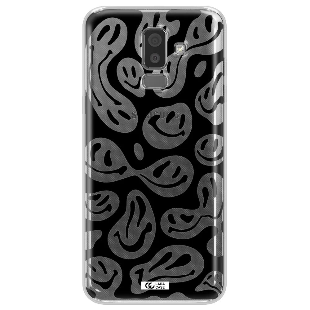 Smiley Faces Samsung J8 Clear TPU Case