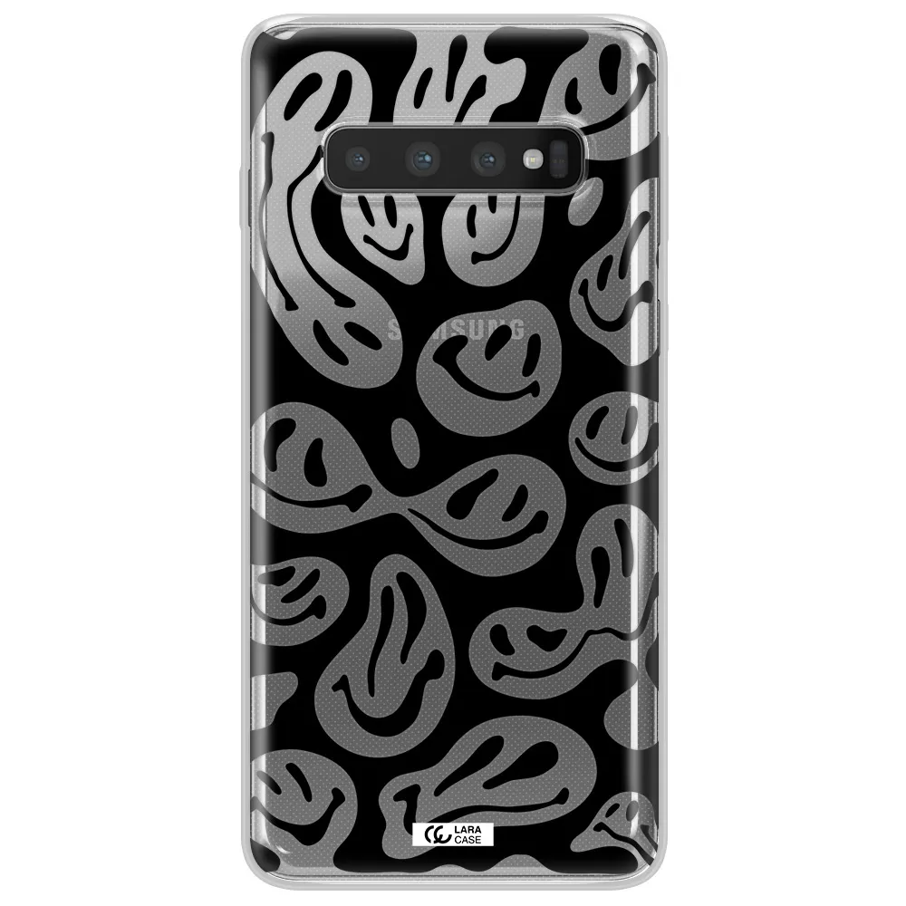Smiley Faces Samsung S10 Plus Clear TPU Case