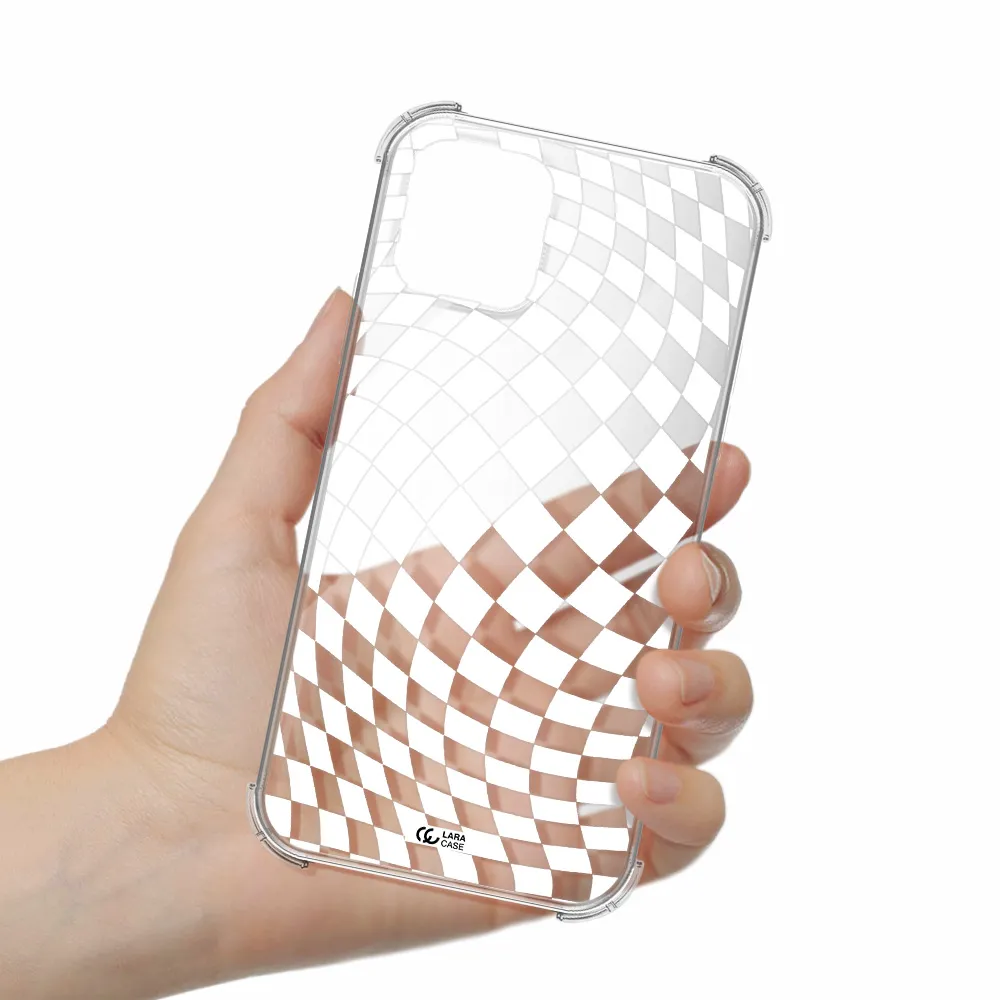 Wavy Checkered Apple iPhone 11 pro Clear PC Case