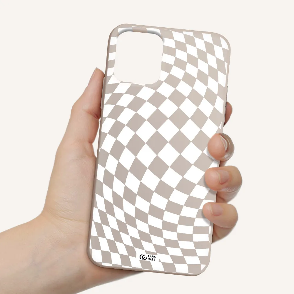 Wavy Checkered Apple iPhone 11 pro Silicone Stone Case