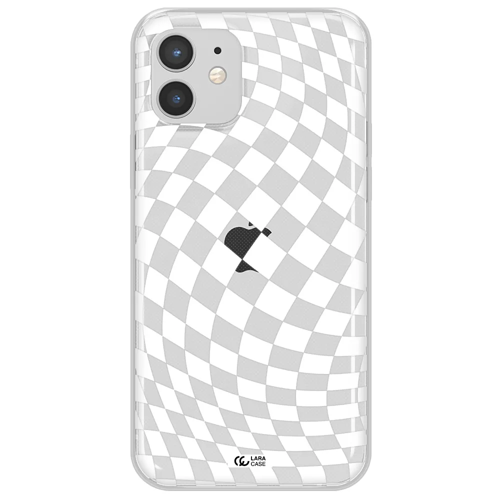 Wavy Checkered Apple iPhone 12 mini Clear TPU Case