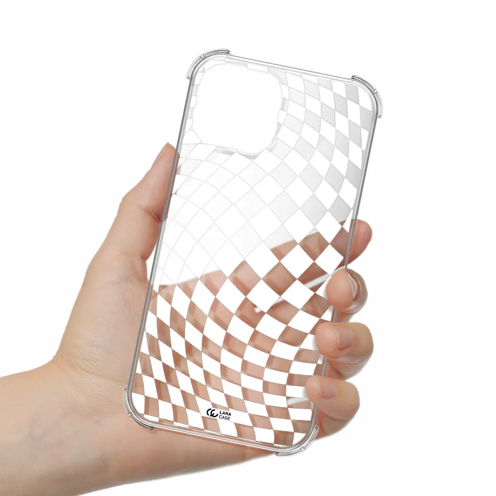 Wavy Checkered Apple iPhone 13 Clear PC Case