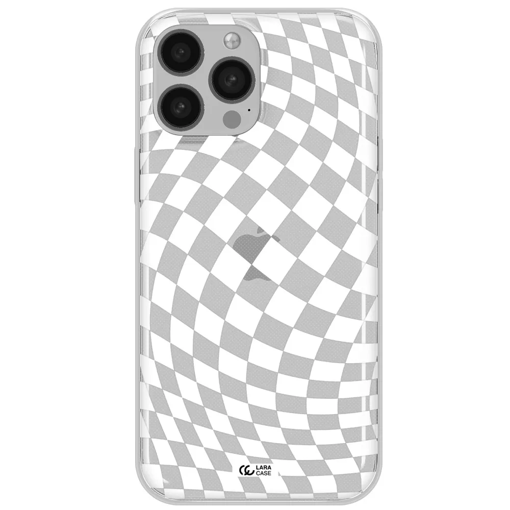 Wavy Checkered Apple iPhone 13 Pro Clear TPU Case