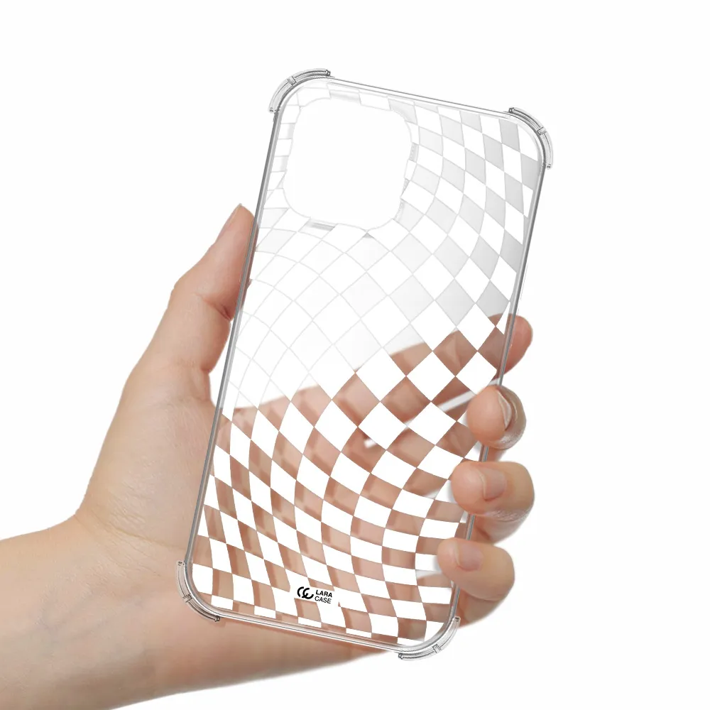 Wavy Checkered Apple iPhone 13 Pro Max Clear PC Case