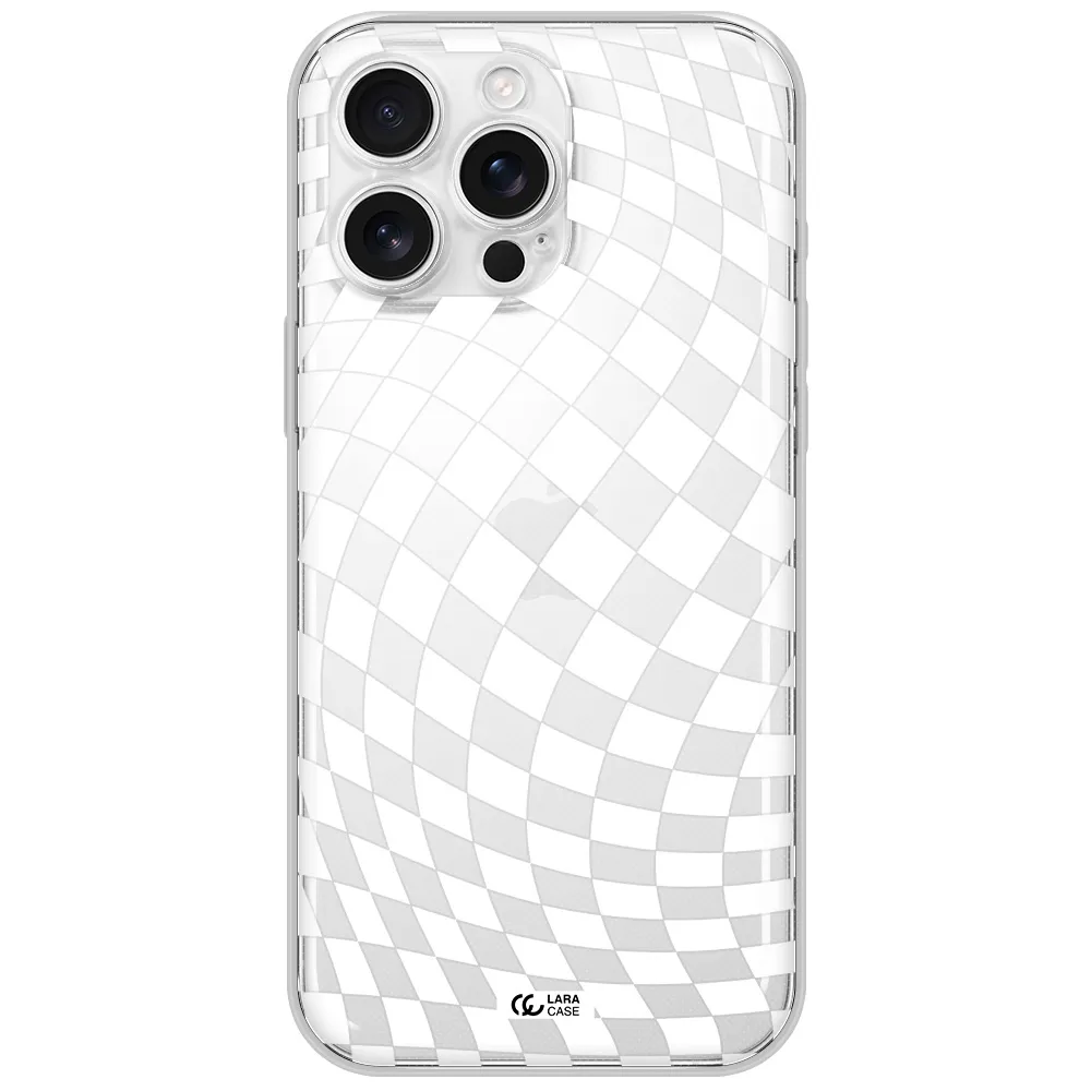 Wavy Checkered Apple Iphone 16 Pro Max Clear Tpu Case