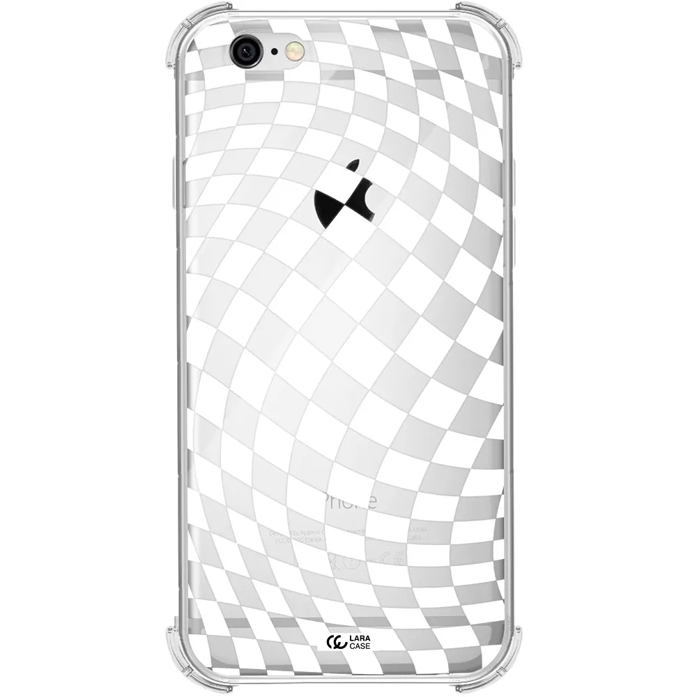 Wavy Checkered Apple iPhone 6 Clear PC Case