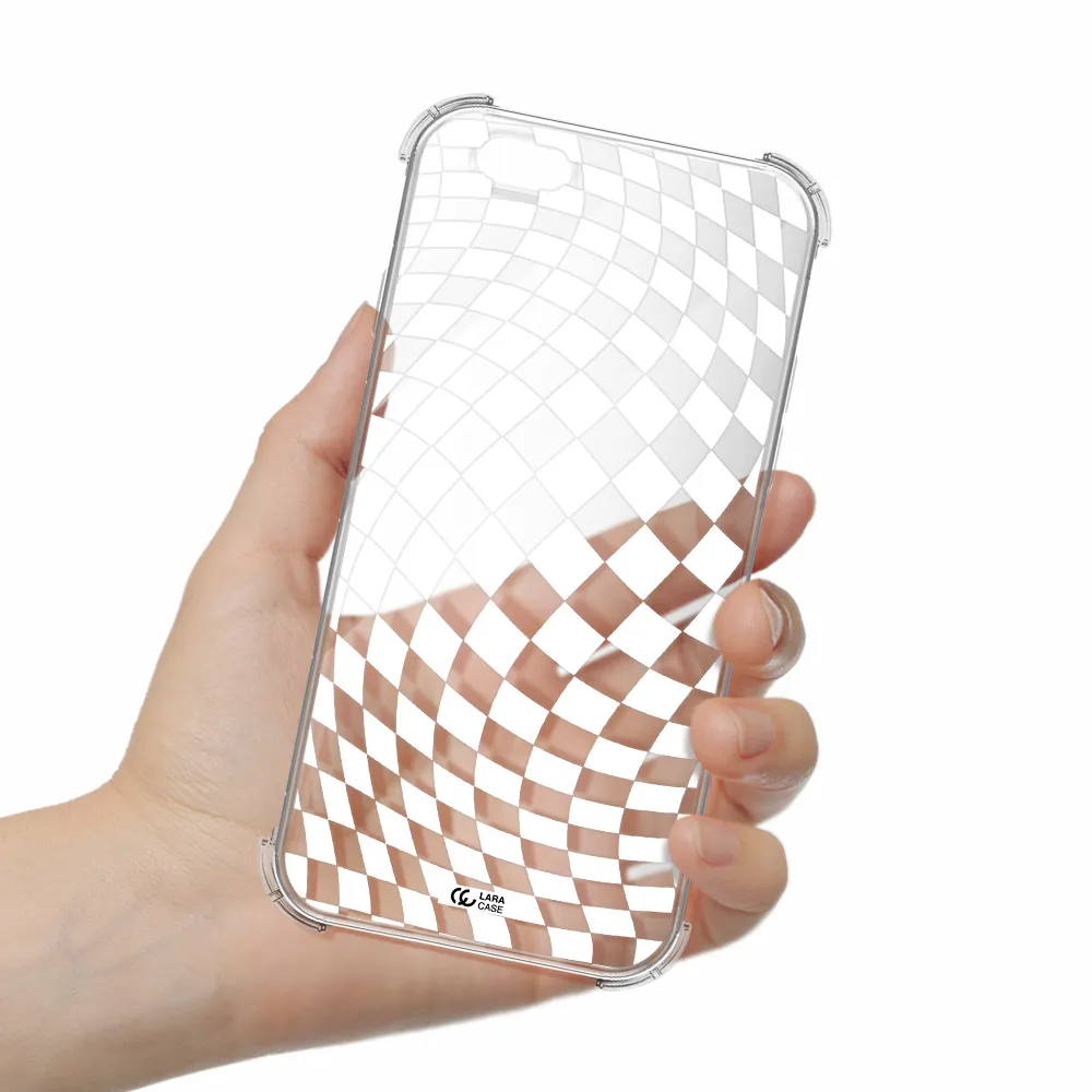 Wavy Checkered Apple iPhone 6 Clear PC Case
