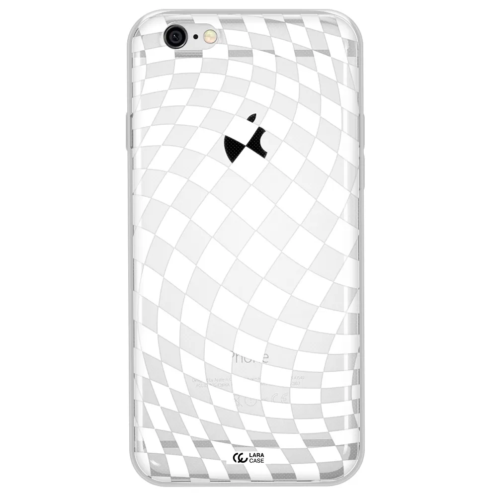Wavy Checkered Apple iPhone 6 Clear TPU Case