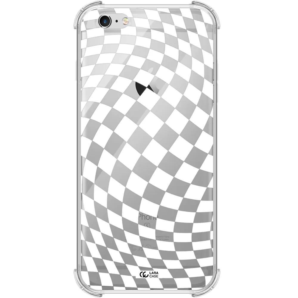 Wavy Checkered Apple iPhone 6 plus Clear PC Case