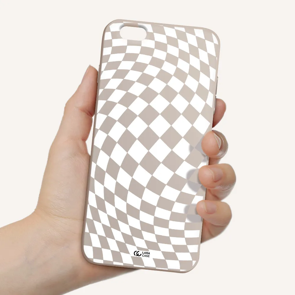 Wavy Checkered Apple iPhone 6 plus Silicone Stone Case