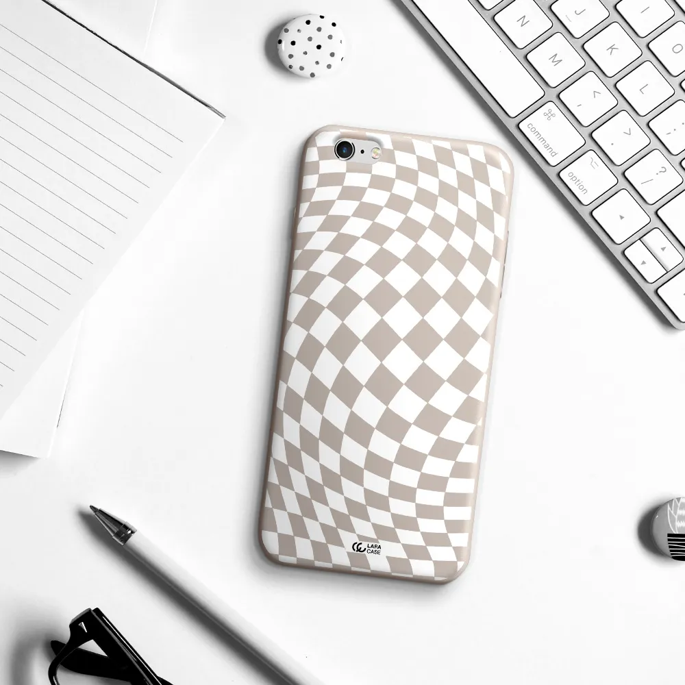 Wavy Checkered Apple iPhone 6 plus Silicone Stone Case