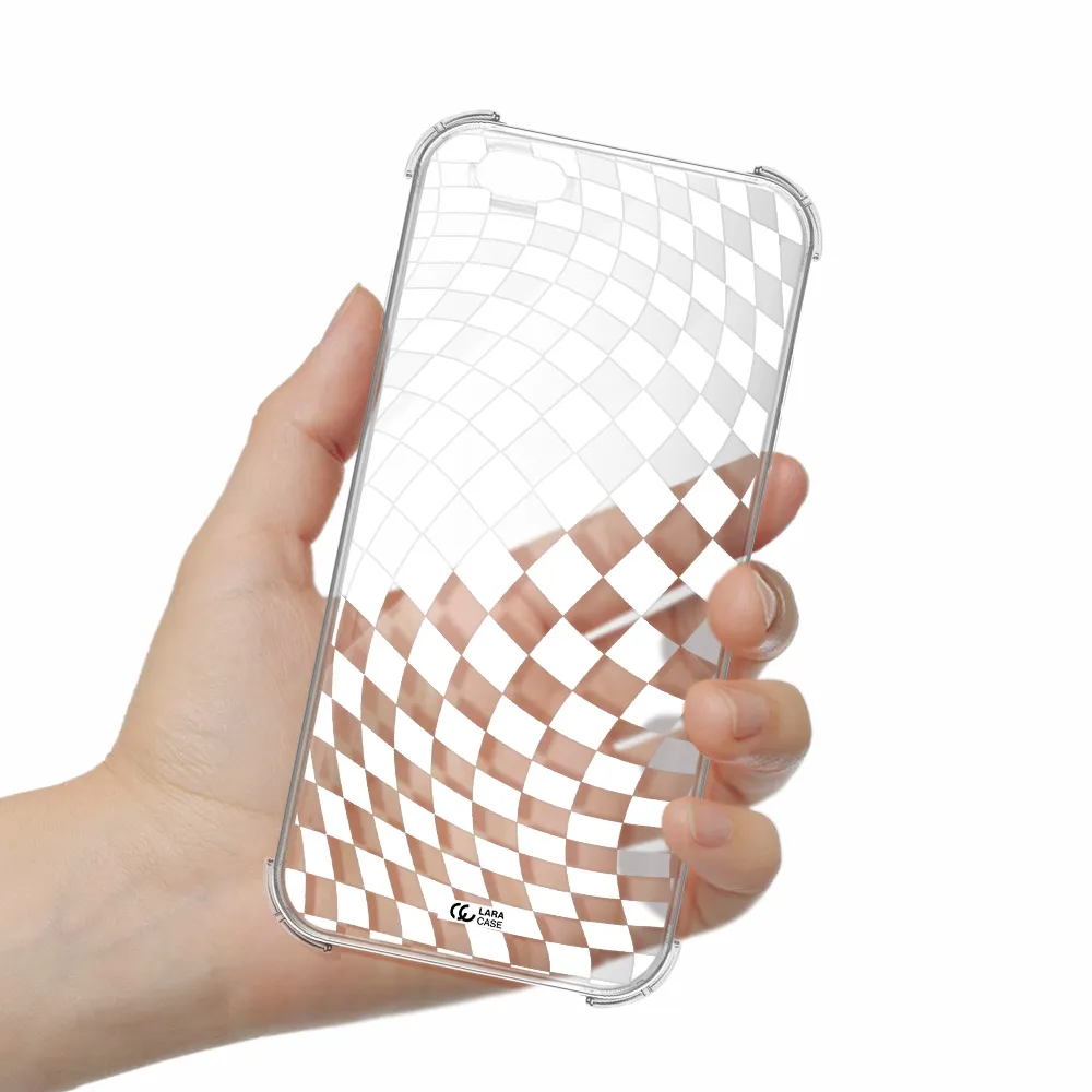 Wavy Checkered Apple iPhone 6 s plus Clear PC Case