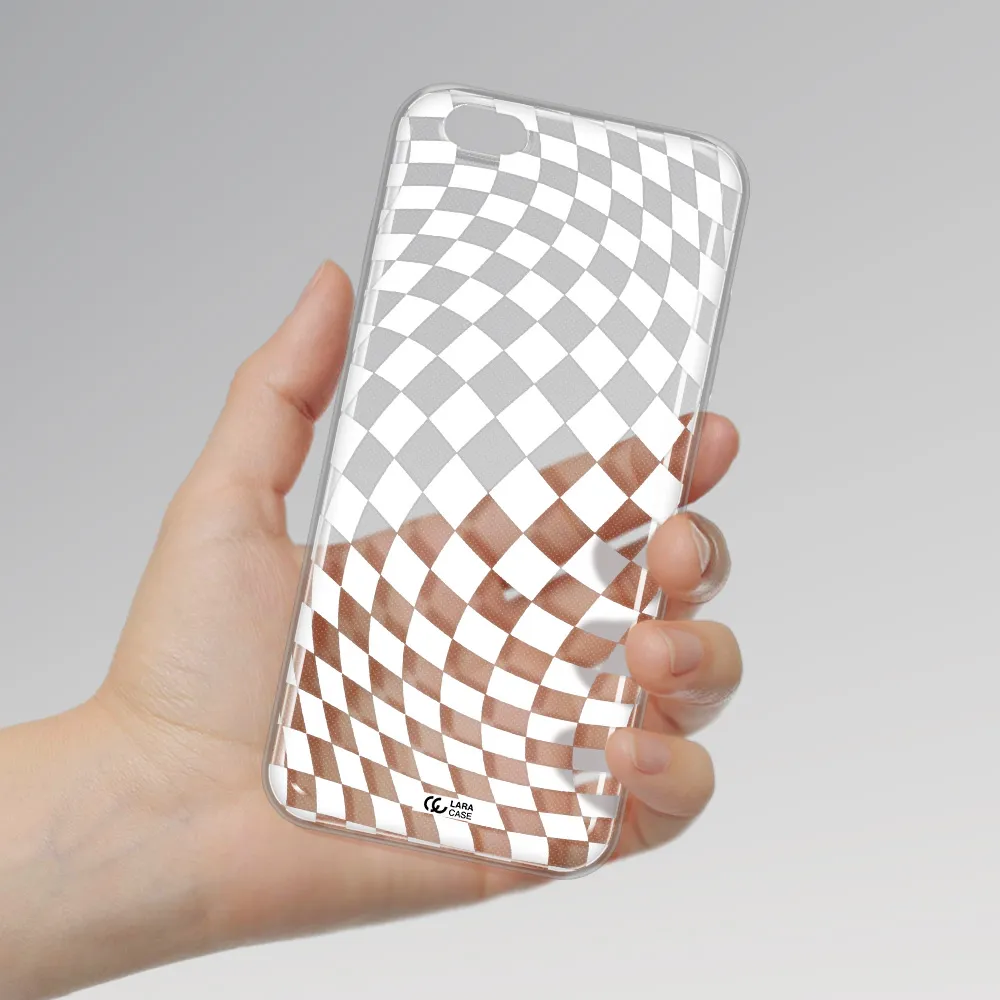 Wavy Checkered Apple iPhone 6 s plus Clear TPU Case