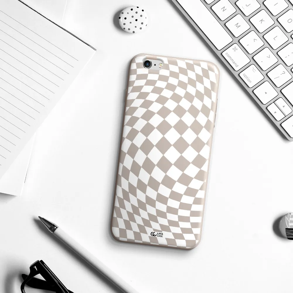 Wavy Checkered Apple iPhone 6 s plus Silicone Stone Case