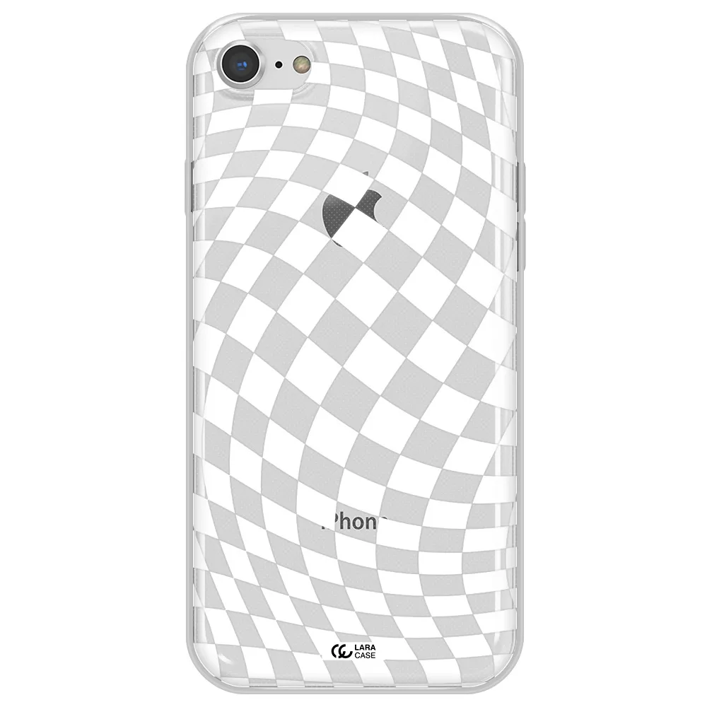 Wavy Checkered Apple iPhone 7 Clear TPU Case
