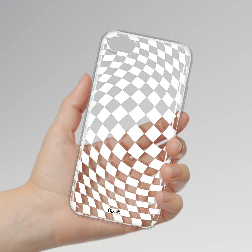 Wavy Checkered Apple iPhone 7 Clear TPU Case