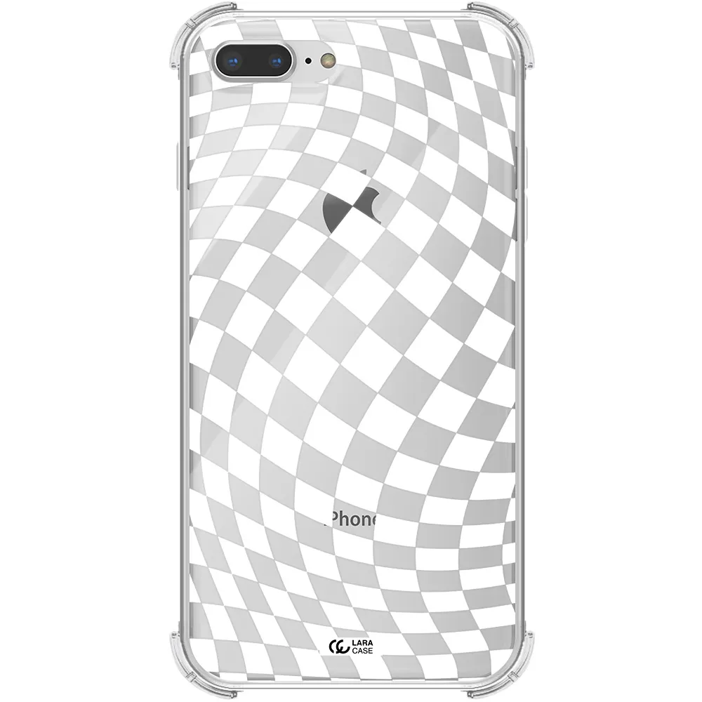 Wavy Checkered Apple iPhone 7 plus Clear PC Case