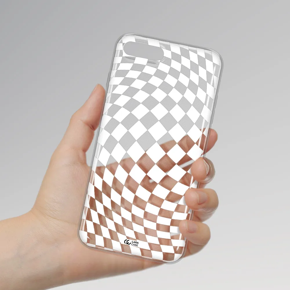 Wavy Checkered Apple iPhone 7 plus Clear TPU Case