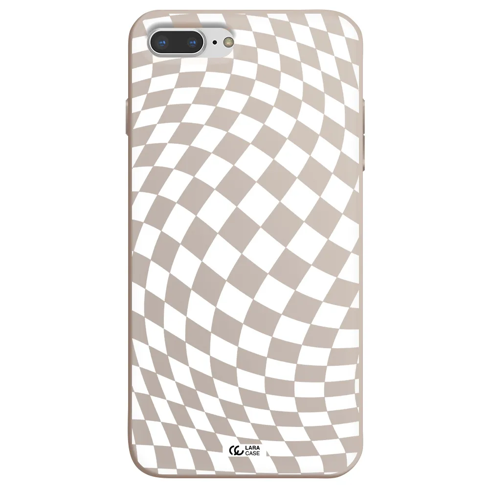 Wavy Checkered Apple iPhone 7 plus Silicone Stone Case