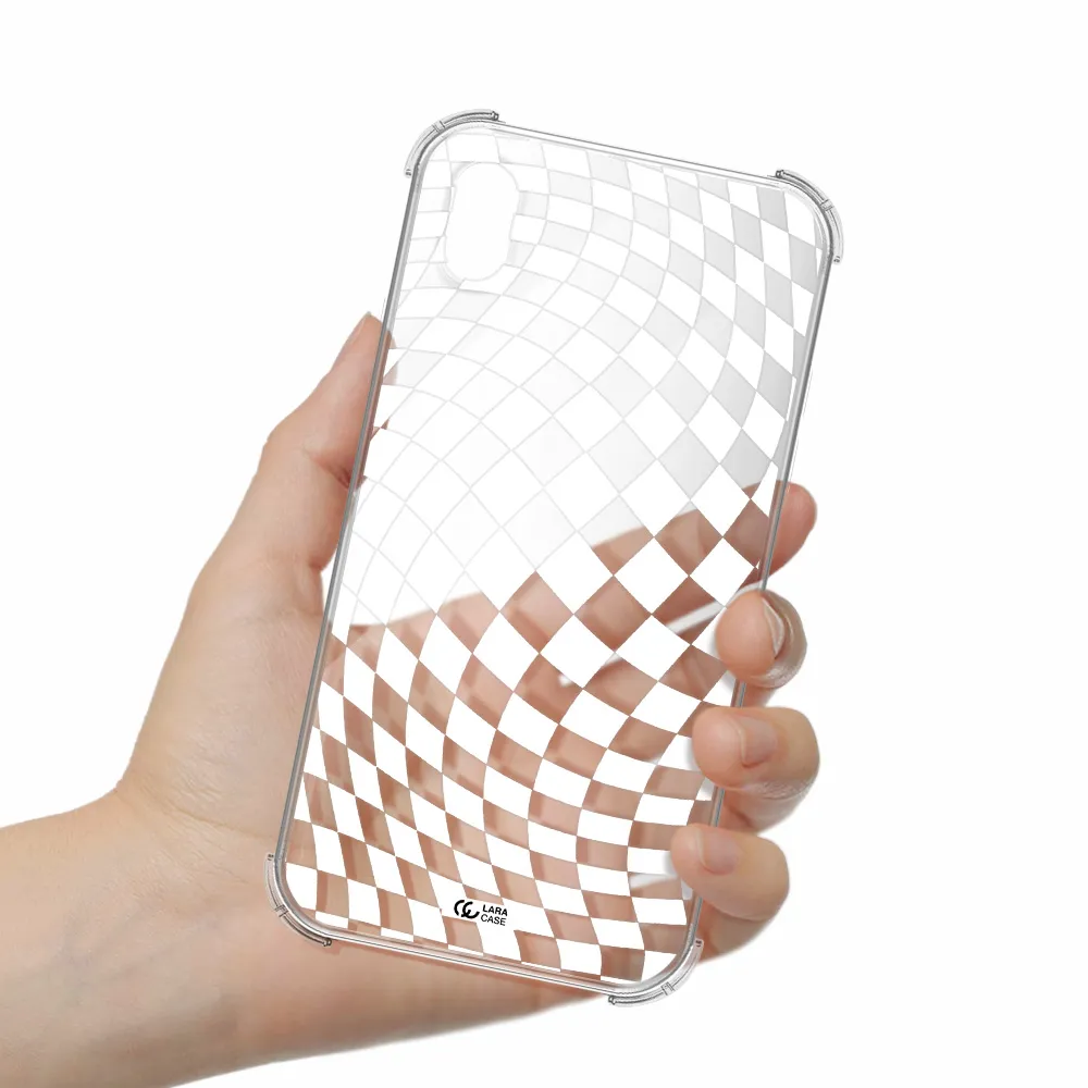 Wavy Checkered Apple iPhone XR Clear PC Case