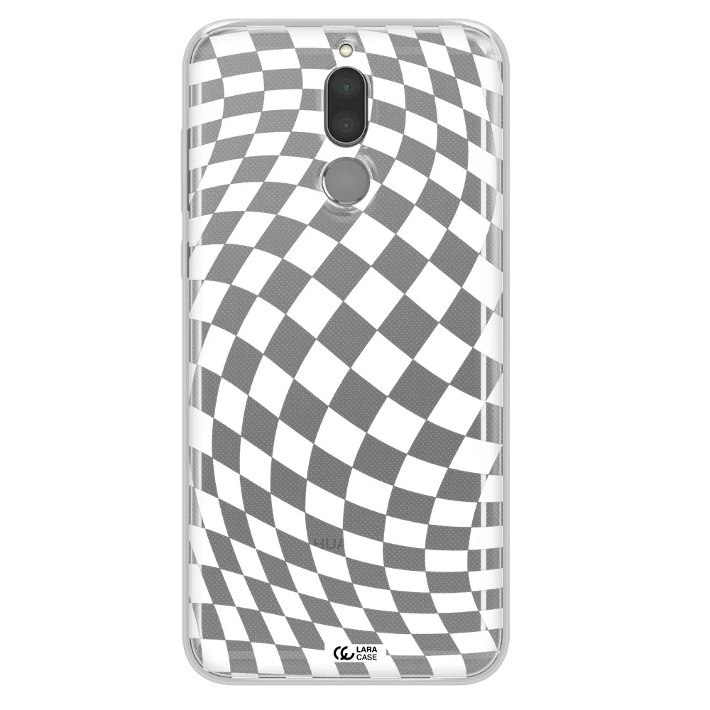 Wavy Checkered Huawei Mate 10 Lite Clear TPU Case
