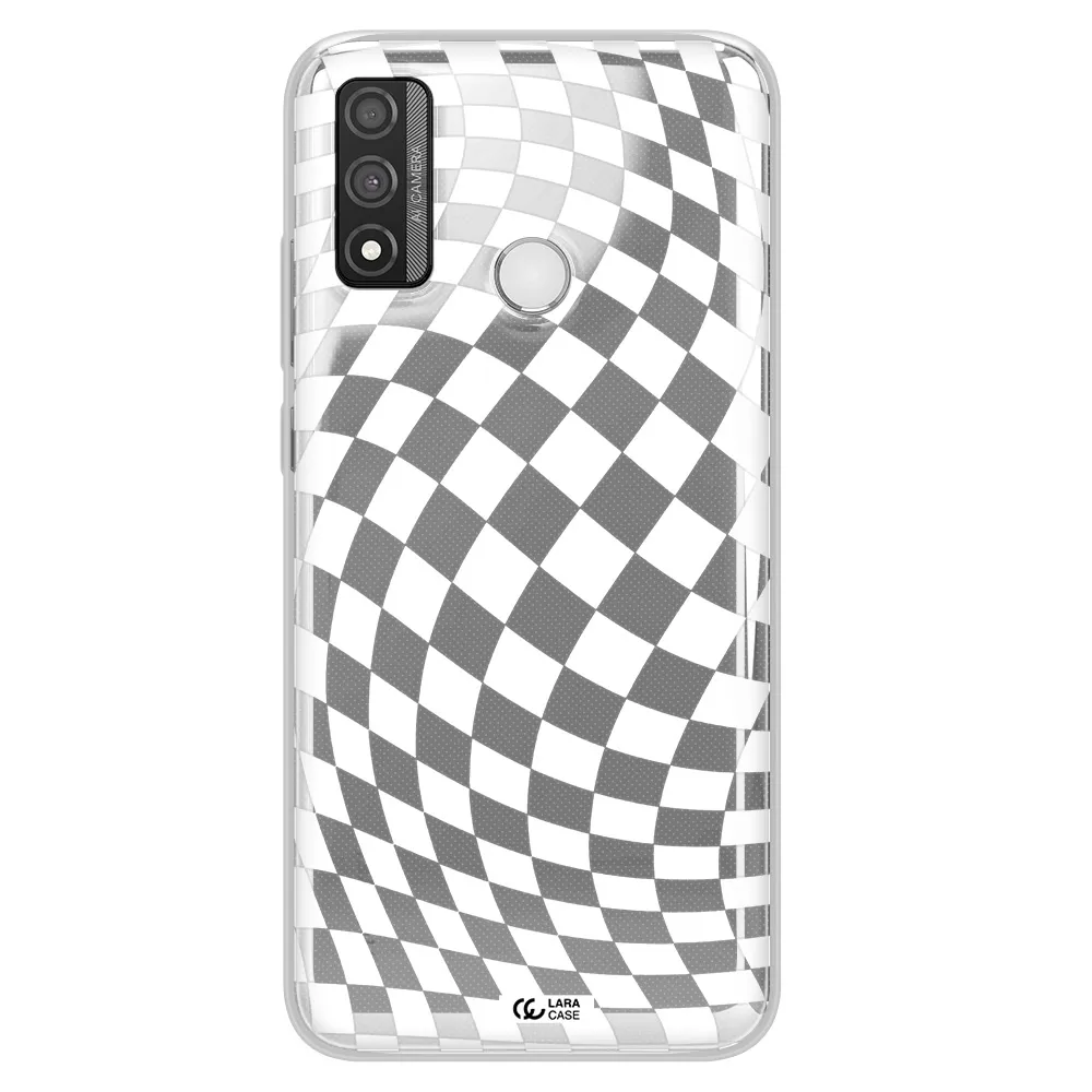 Wavy Checkered Huawei P Smart 2020 Clear TPU Case